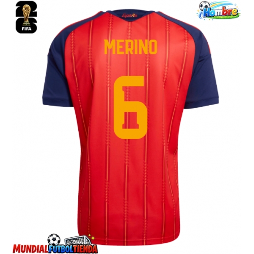 Camiseta España Mikel Merino #6 Primera Equipación Replica Mundial 2026 mangas cortas